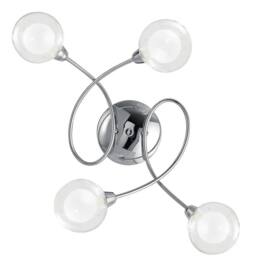 Netlighting BLOG 4 Light Multi Arm Semi Flush Ceiling light Chrome 60x44x19cm in Grey - Size: 60 x 44 x 19 cm - thumbnail 1