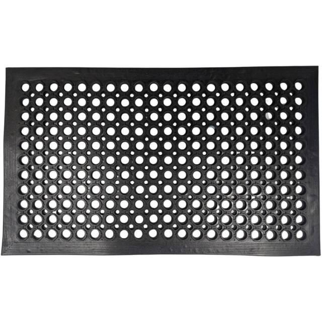 Ark Mat Heavy Duty Rubber Door Mat Non-Slip Wheelchair Friendly - 1.2m x 0.8m in Black - Size: 80 x 120 cm - image 1