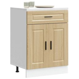Berkfield Home Kitchen Base Cabinet¬†Porto Sonoma Oak Engineered Wood in Brown - thumbnail 1