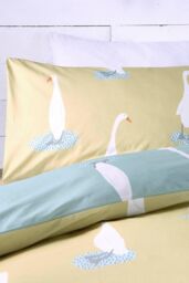 Fusion 'Puddles The Duck' Easy Care Reversible Duvet Cover Set in Yellow - Size: Double - thumbnail 2
