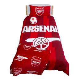 Arsenal FC Lightning Duvet Cover Set in Red - Size: Single - thumbnail 4