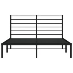 Berkfield Home Metal Bed Frame with Headboard Black 140x200 cm - thumbnail 6