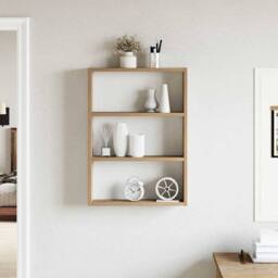 Berkfield Home Wall Shelf Artisan Oak 43x9x60 cm Engineered Wood in Brown - Size: 43 x 9 x 60 cm - thumbnail 3