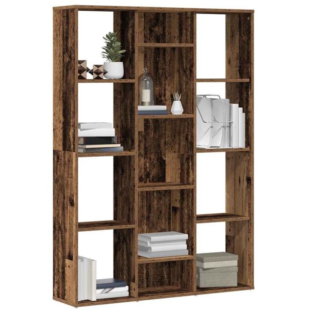 Berkfield Home Room Divider/Book Cabinet Old Wood 100x24x140 cm Engineered Wood in Brown - Size: 100 x 24 x 140 cm - image 1