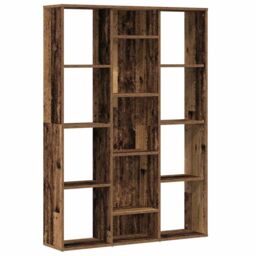 Berkfield Home Room Divider/Book Cabinet Old Wood 100x24x140 cm Engineered Wood in Brown - Size: 100 x 24 x 140 cm - thumbnail 2