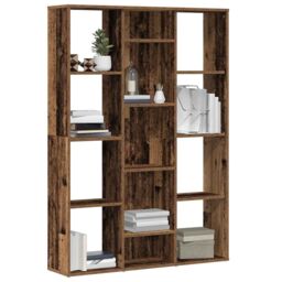 Berkfield Home Room Divider/Book Cabinet Old Wood 100x24x140 cm Engineered Wood in Brown - Size: 100 x 24 x 140 cm - thumbnail 1