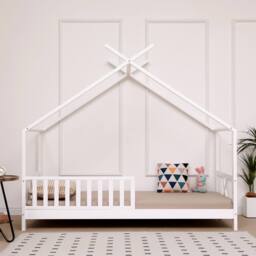 Crazy Price Beds Ltd Kids Montessori White Wooden House Bed - Size: Single - thumbnail 3