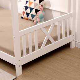 Crazy Price Beds Ltd Kids Montessori White Wooden House Bed - Size: Single - thumbnail 8