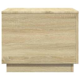 Berkfield Home Coffee Table with LED Lights Sonoma Oak 50x50x40 cm in Light Tan - Size: 50 x 50 x 40 cm - thumbnail 7