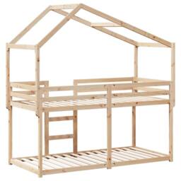 Berkfield Home Bunk Bed without Mattress 80x200 cm Solid Wood Pine in Natural - thumbnail 8