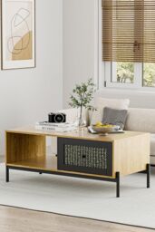 Rattan Coffee Table with Storage for Living Room - thumbnail 1