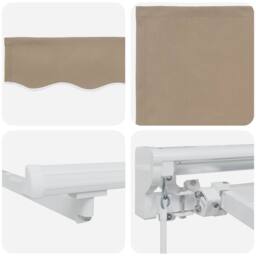 Berkfield Home Retractable Awning Manual Beige 400x200 cm Metal & Fabric - thumbnail 8