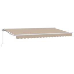 Berkfield Home Retractable Awning Manual Beige 400x200 cm Metal & Fabric - thumbnail 2