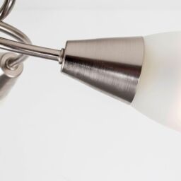 ValueLights Ricardo 3 Way Brushed Chrome Ceiling Bar Light in Metallic Silver - thumbnail 4