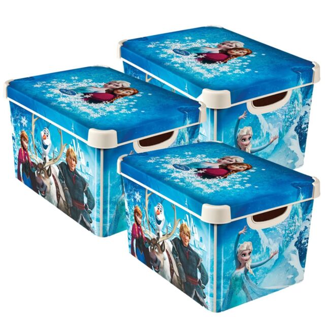 Curver Women's Frozen Themed Storage Boxes with Lids 3 x 22L - image 1