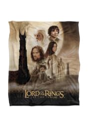 Warner Brothers Lord Of The Rings Officially Licensed Silky Touch Super Soft Throw Blanket 152 x 127 cm in White - thumbnail 1