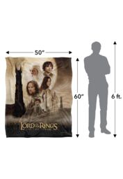 Warner Brothers Lord Of The Rings Officially Licensed Silky Touch Super Soft Throw Blanket 152 x 127 cm in White - thumbnail 5
