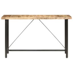 Berkfield Home Bar Table 180x70x107 cm Rough Mango Wood in Brown - Size: 180 x 70 x 107 cm - thumbnail 2