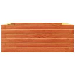 Berkfield Home Decorative Garden Planter Wax Brown 60x60x23 cm Solid Wood Pine - Size: 60 x 60 x 23 cm - thumbnail 6