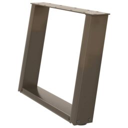 Berkfield Home Coffee Table Legs U-Shaped 2 pcs Natural Steel 60x(42-43) cm Steel in Brown - thumbnail 4