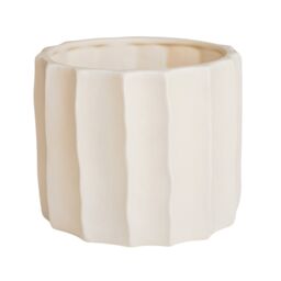 Royal Botanic Gardens Kew Kew Ripple Bone Planter H19cm D22cm - Ceramic - Matt Reactive Glaze - Textured - Premium Quality in Ivory - thumbnail 2