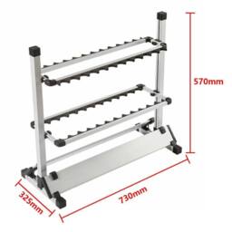 Nordara Aluminum Alloy Fishing Rod Rack, Holds 24 Rods - thumbnail 2