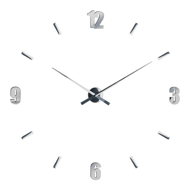 Orsina Mirrored Wall Clock, Black DIY Wall Clock With Sleek Numbers, Mirror Finish Modern Clock For Wall Display in Silver - image 1