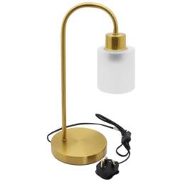 SPETLEK Antique Brass Table Lamp Frosted Glass Shade in Gold - thumbnail 2