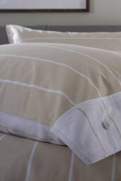 The Lyndon Company Next Level 100% Duvet Cover Set with Cuff Detailing in Beige - Size: King - thumbnail 4