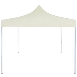 Berkfield Home Professional Folding Party Tent 2x2 m Steel Cream in Beige - thumbnail 2