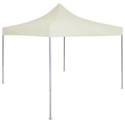 Berkfield Home Professional Folding Party Tent 2x2 m Steel Cream in Beige - thumbnail 1