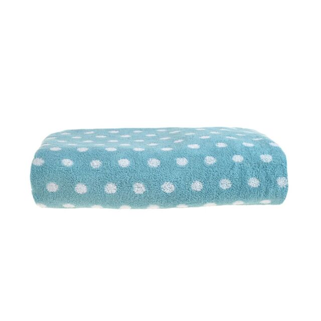 Allure Bath Fashions Polka Dot Patterned Towels - Duckegg in Duck Egg Blue - Size: Bath Sheet - image 1