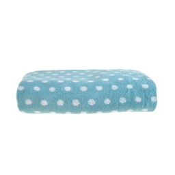 Allure Bath Fashions Polka Dot Patterned Towels - Duckegg in Duck Egg Blue - Size: Bath Sheet - thumbnail 1