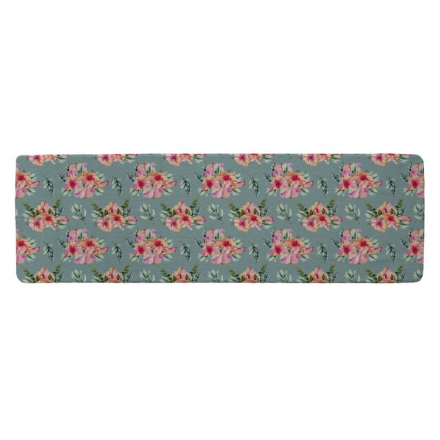 Benjamin Tate Design Pink Flowers Runner Rug in Natural - Size: 67 cm x 230 cm - image 1