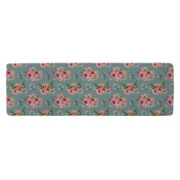 Benjamin Tate Design Pink Flowers Runner Rug in Natural - Size: 67 cm x 230 cm - thumbnail 1