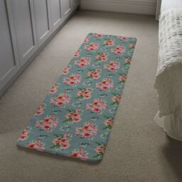 Benjamin Tate Design Pink Flowers Runner Rug in Natural - Size: 67 cm x 230 cm - thumbnail 4