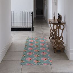 Benjamin Tate Design Pink Flowers Runner Rug in Natural - Size: 67 cm x 230 cm - thumbnail 3