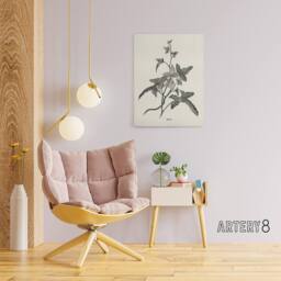"Artery8 Vintage Botanical Minima Ivy Shirley Hibberd Canvas Wall Art in White - Size: W18"" x H24""" - thumbnail 3