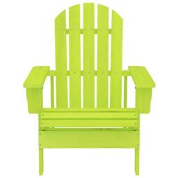 Berkfield Home Garden Adirondack Chair Solid Fir Wood Green in Bright Green - thumbnail 1