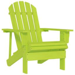 Berkfield Home Garden Adirondack Chair Solid Fir Wood Green in Bright Green - thumbnail 2