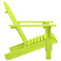 Berkfield Home Garden Adirondack Chair Solid Fir Wood Green in Bright Green - thumbnail 3