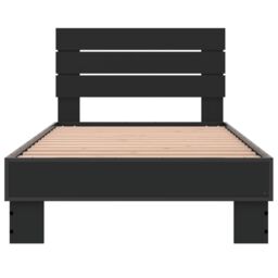 Berkfield Home Bed Frame without Mattress Black 75x190 cm Small Single - thumbnail 4