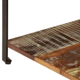 Berkfield Home Durable Coffee Table with Shelf 100x60x35 cm Solid Reclaimed Wood in Brown - Size: 100 x 60 x 35 cm - thumbnail 7