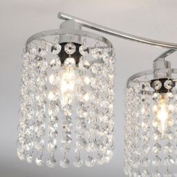 Garwarm 6- Light 89cm Dimmable Crystal Flush Mount in Clear - thumbnail 3