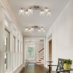 Garwarm 6- Light 89cm Dimmable Crystal Flush Mount in Clear - thumbnail 7