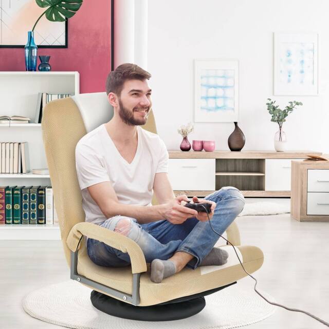 Costway Folding Floor Chair Gaming Chair Adjustable 6-Position Leisure Chair - image 1
