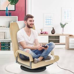 Costway Folding Floor Chair Gaming Chair Adjustable 6-Position Leisure Chair