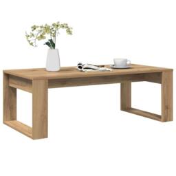 Berkfield Home Coffee Table Artisan Oak 102x50x35 cm Engineered Wood in Brown - Size: 102 x 50 x 35 cm - thumbnail 2