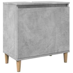Berkfield Home 3 Piece Bathroom Furniture Set Concrete Grey Engineered Wood - thumbnail 8
