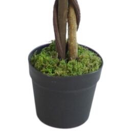 Leaf Artificial Ficus Tree Plant 110cm Twist Ficus Plants in Red - thumbnail 3